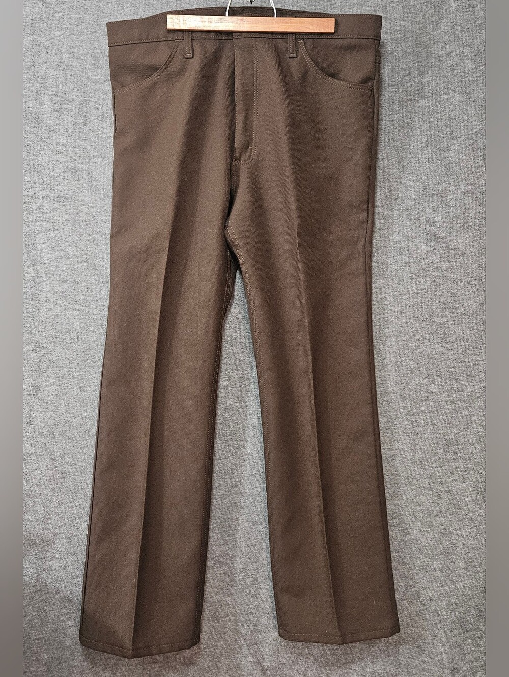 Vintage Wrangler Rancher Dress Pants Men’s Size 38X32 Brown 82BN 100% Polyester